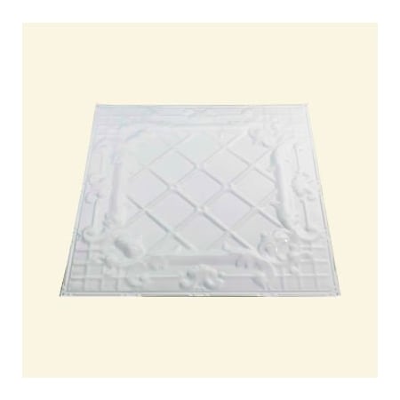 Acoustic Ceiling Products Great Lakes Tin Toledo 2' X 2' Lay-in Tin Ceiling Tile in Matte White - Y55-01 Y55-01